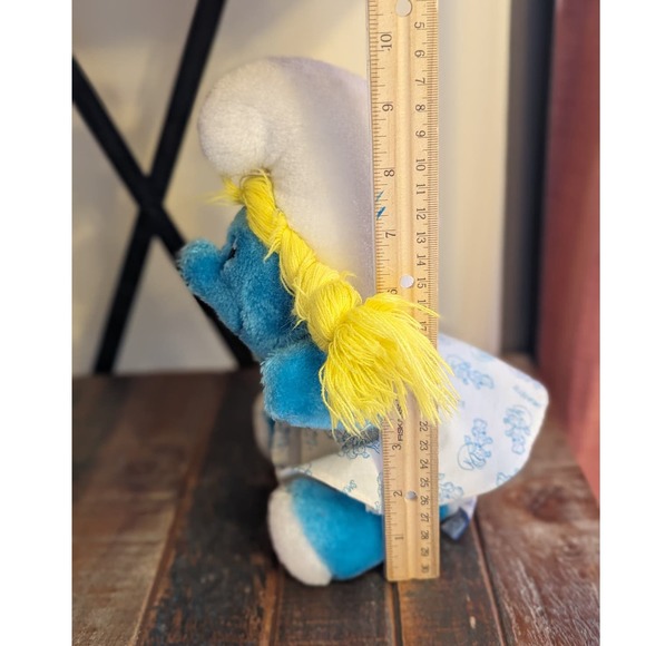 Vintage 1981 Smurfette Smurf Peyo Wallace Berrie & Co. Stuffed Plush Toy 10" - Picture 8 of 10